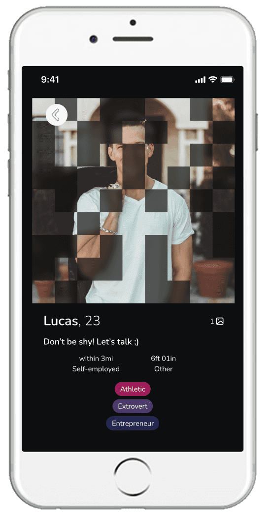 Your pictures are revealed as the conversation goes.